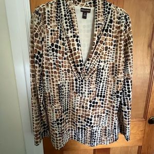 Dana Buchman shawl neck style top.